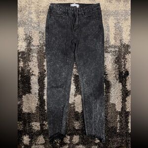 Article of Society skinny jeans, size 27, black w/ acid wash